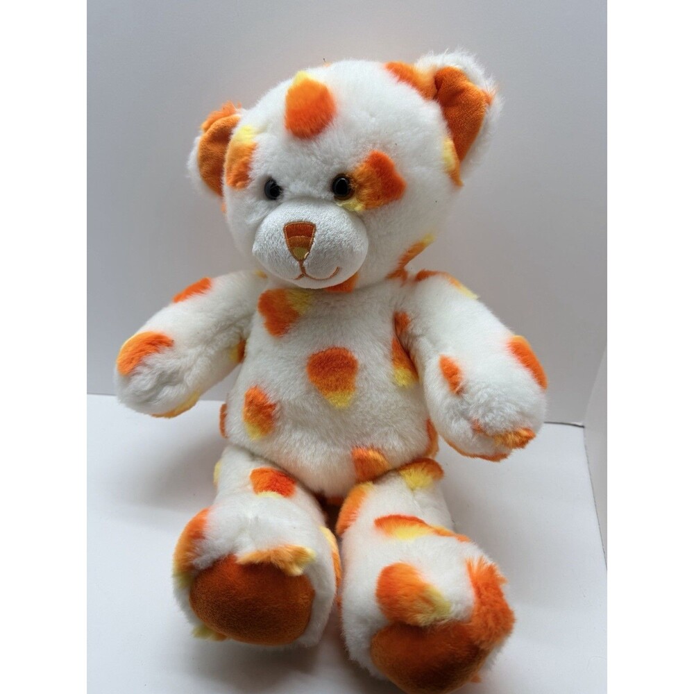 Build A Bear Halloween Candy Corn Teddy 2010 Orange Feet Furry Plush 16” Retired - Picture 8 of 11